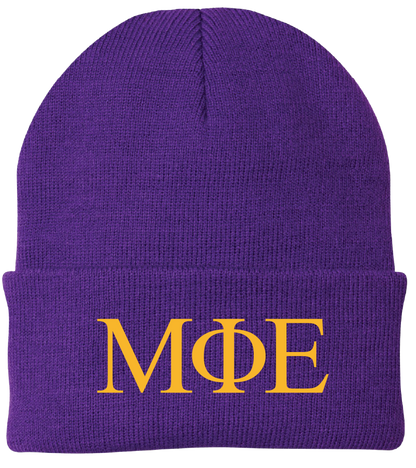 Mu Phi Epsilon Lettered Beanies