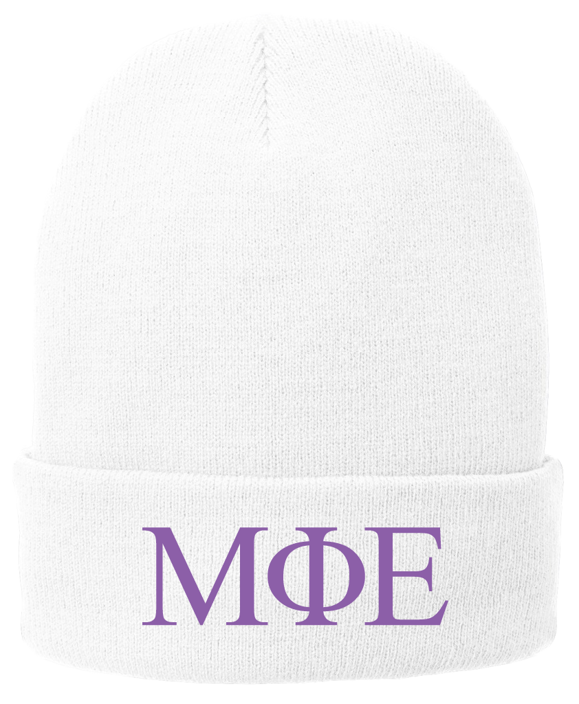 Mu Phi Epsilon Lettered Beanies