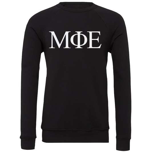 Mu Phi Epsilon Embroidered Lettered Crewneck Sweatshirts