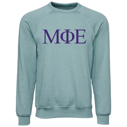 Mu Phi Epsilon Lettered Crewneck Sweatshirts