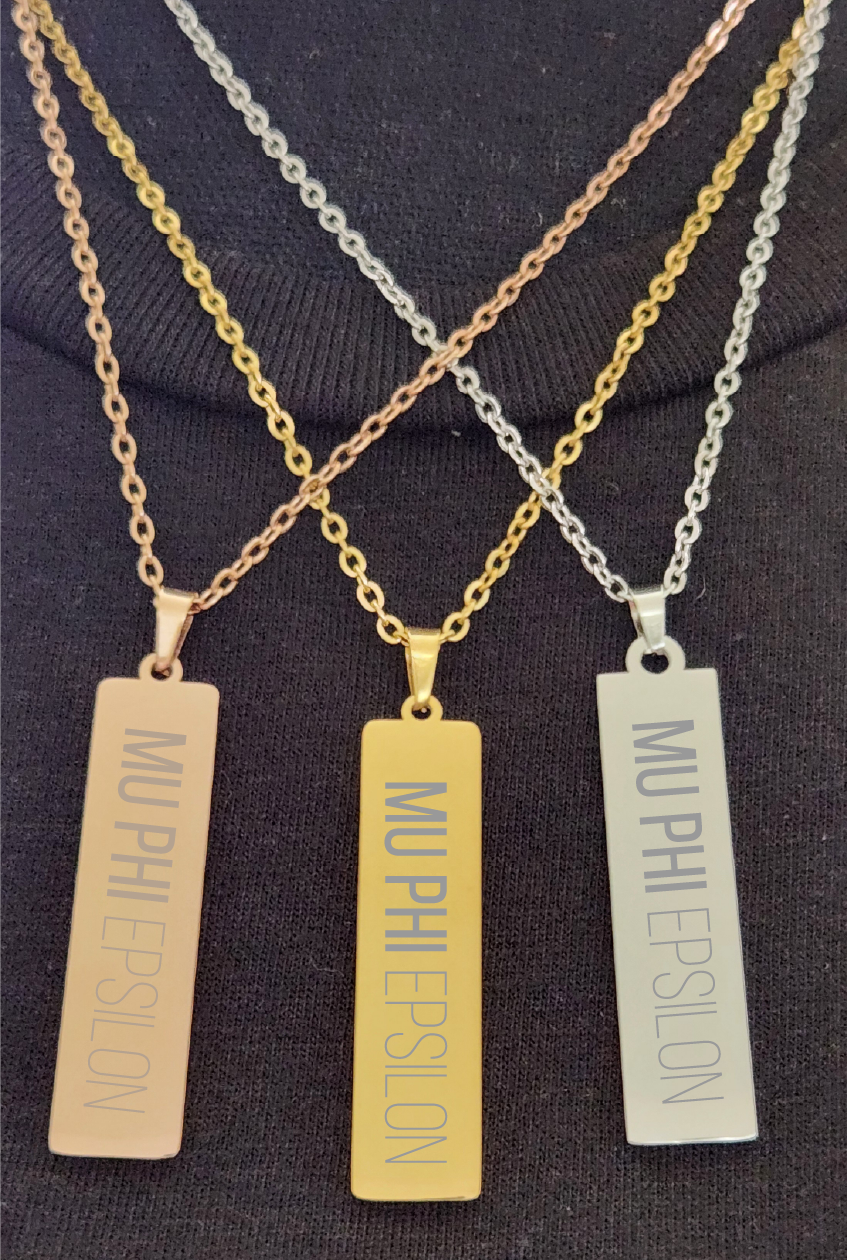 Mu Phi Epsilon Name Necklaces