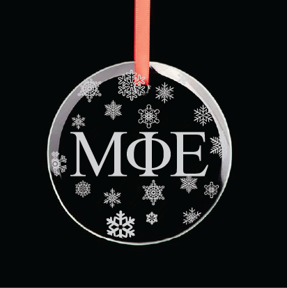 Mu Phi Epsilon Round Multi-Snowflake Ornament