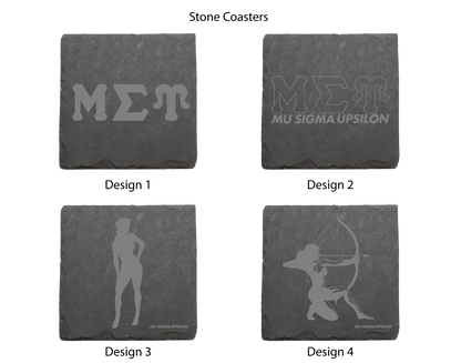 Mu Sigma Upsilon Stone Coasters - 4-Pack