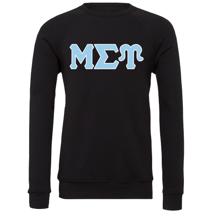 Mu Sigma Upsilon Lettered Crewneck Sweatshirts