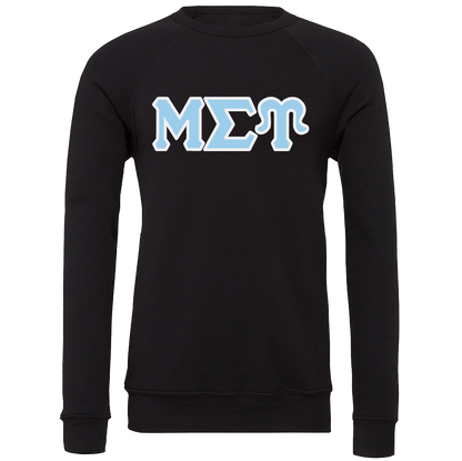 Mu Sigma Upsilon Lettered Crewneck Sweatshirts