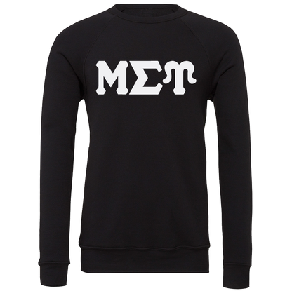 Mu Sigma Upsilon Lettered Crewneck Sweatshirts