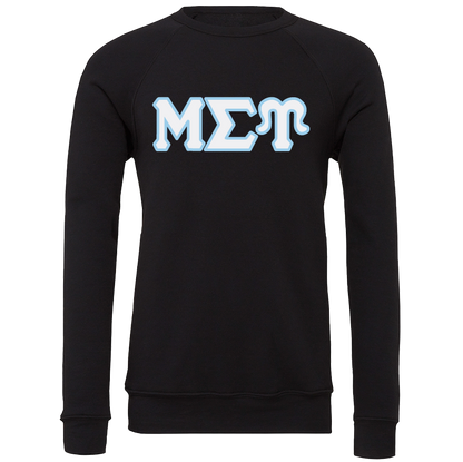 Mu Sigma Upsilon Lettered Crewneck Sweatshirts