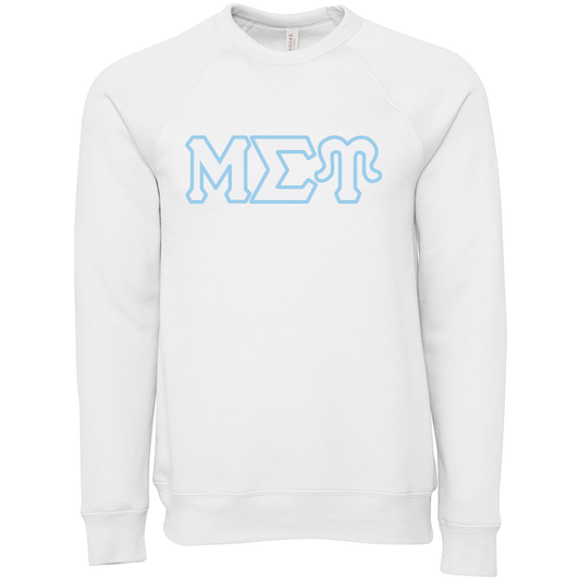 Mu Sigma Upsilon Lettered Crewneck Sweatshirts