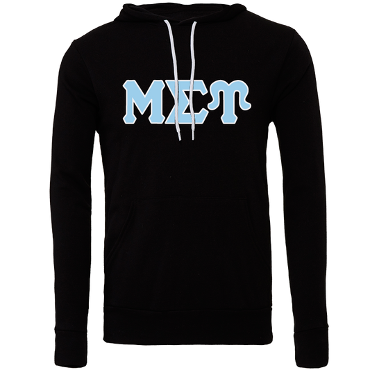 Mu Sigma Upsilon Lettered Hooded Sweatshirts