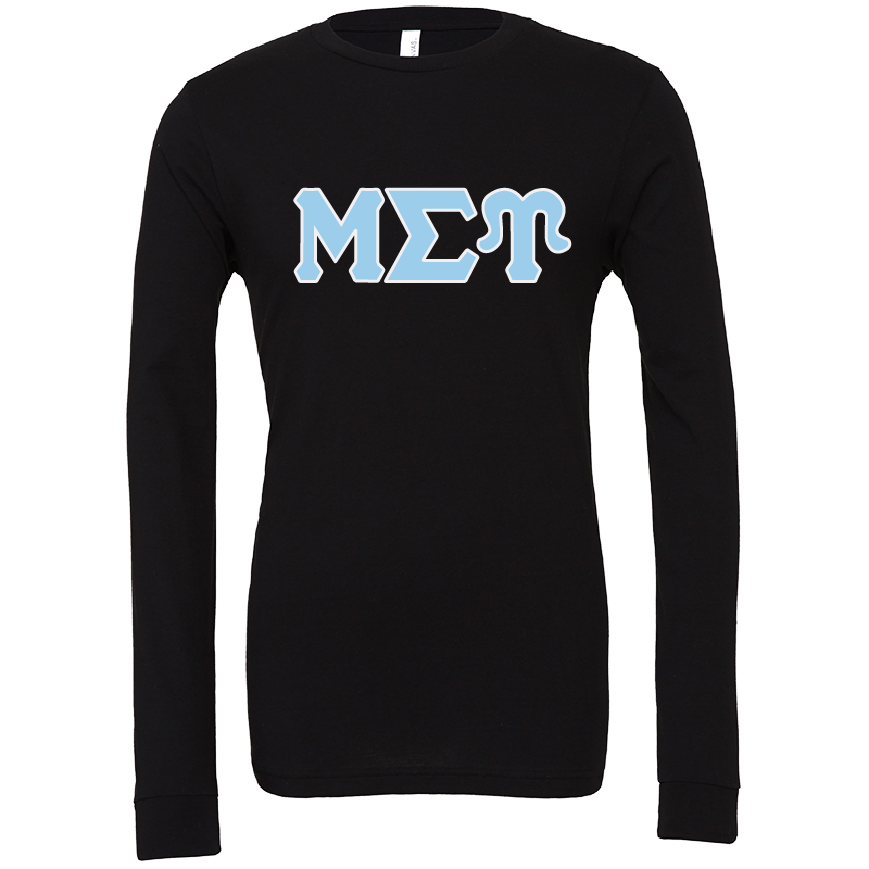 Mu Sigma Upsilon Lettered Long Sleeve T-Shirts