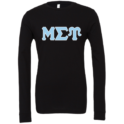 Mu Sigma Upsilon Lettered Long Sleeve T-Shirts