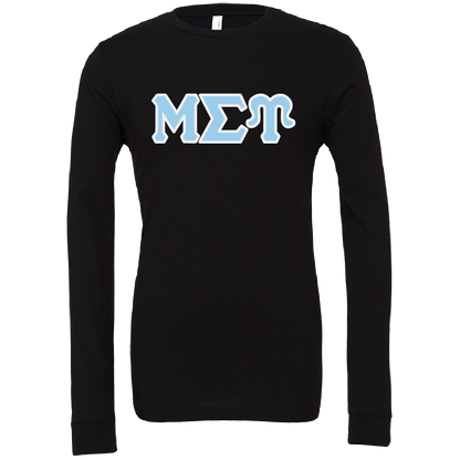 Mu Sigma Upsilon Lettered Long Sleeve T-Shirts