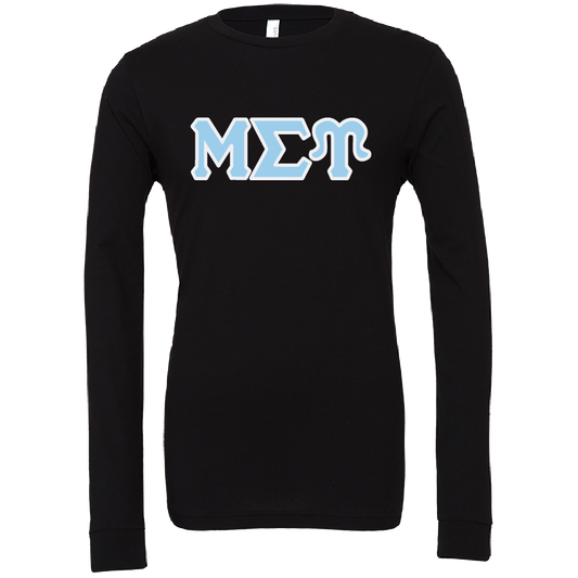 Mu Sigma Upsilon Lettered Long Sleeve T-Shirts