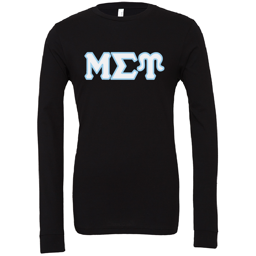 Mu Sigma Upsilon Lettered Long Sleeve T-Shirts