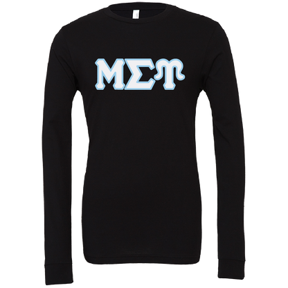 Mu Sigma Upsilon Lettered Long Sleeve T-Shirts