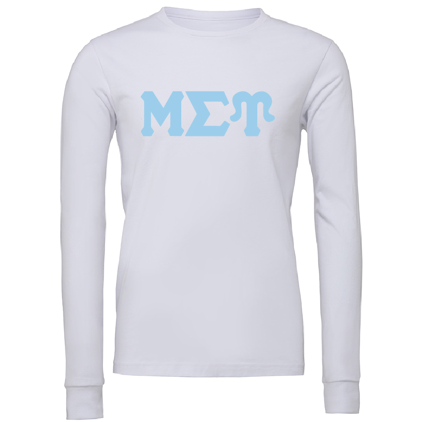 Mu Sigma Upsilon Lettered Long Sleeve T-Shirts