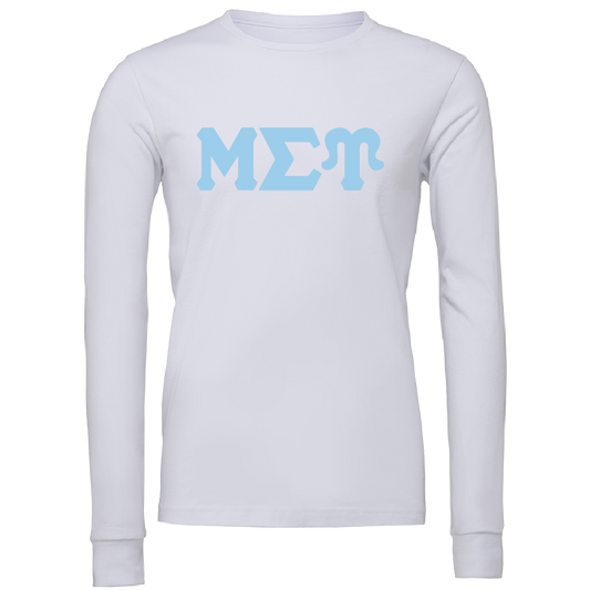 Mu Sigma Upsilon Lettered Long Sleeve T-Shirts