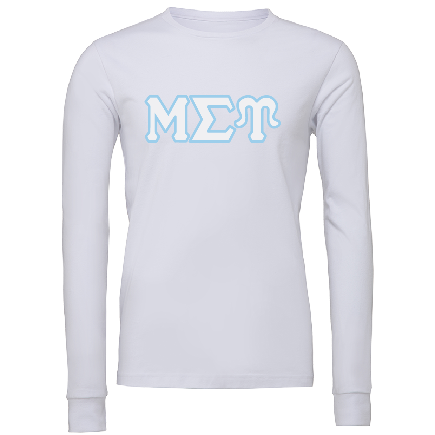 Mu Sigma Upsilon Lettered Long Sleeve T-Shirts