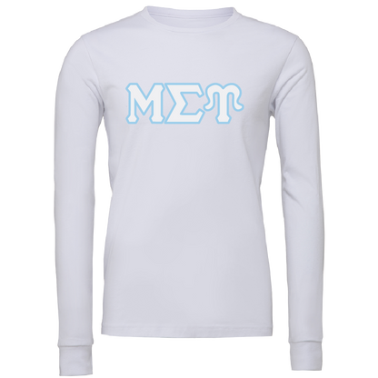 Mu Sigma Upsilon Lettered Long Sleeve T-Shirts