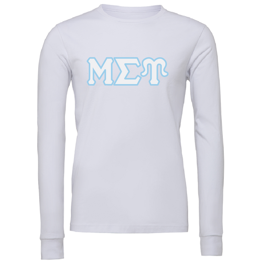 Mu Sigma Upsilon Lettered Long Sleeve T-Shirts