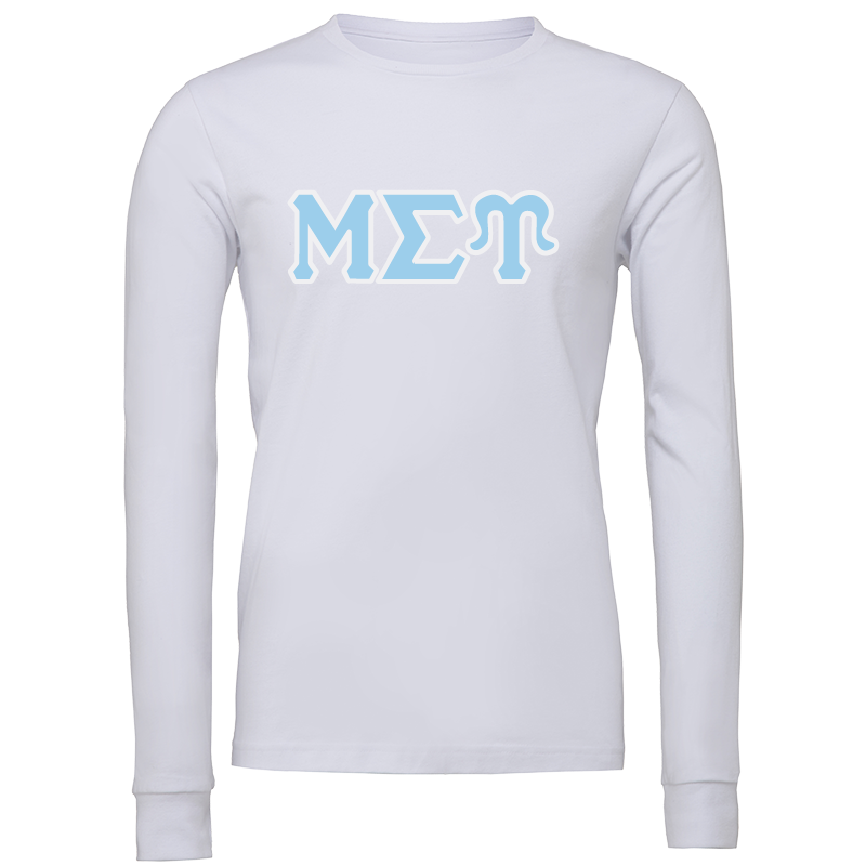 Mu Sigma Upsilon Lettered Long Sleeve T-Shirts
