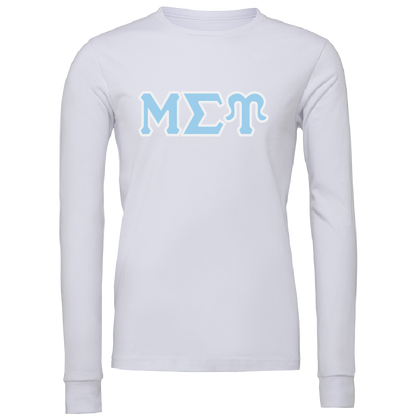 Mu Sigma Upsilon Lettered Long Sleeve T-Shirts