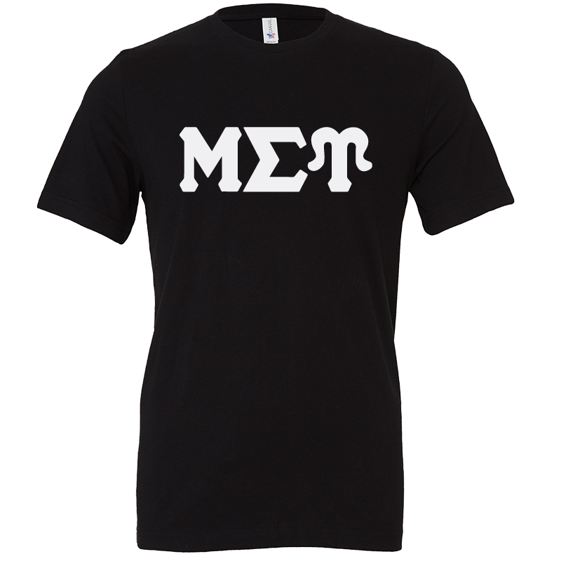 Mu Sigma Upsilon Lettered Short Sleeve T-Shirts