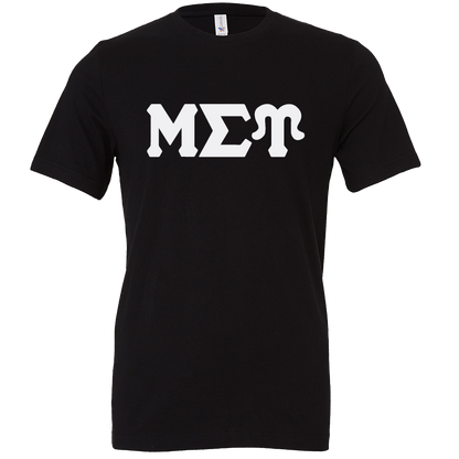 Mu Sigma Upsilon Lettered Short Sleeve T-Shirts