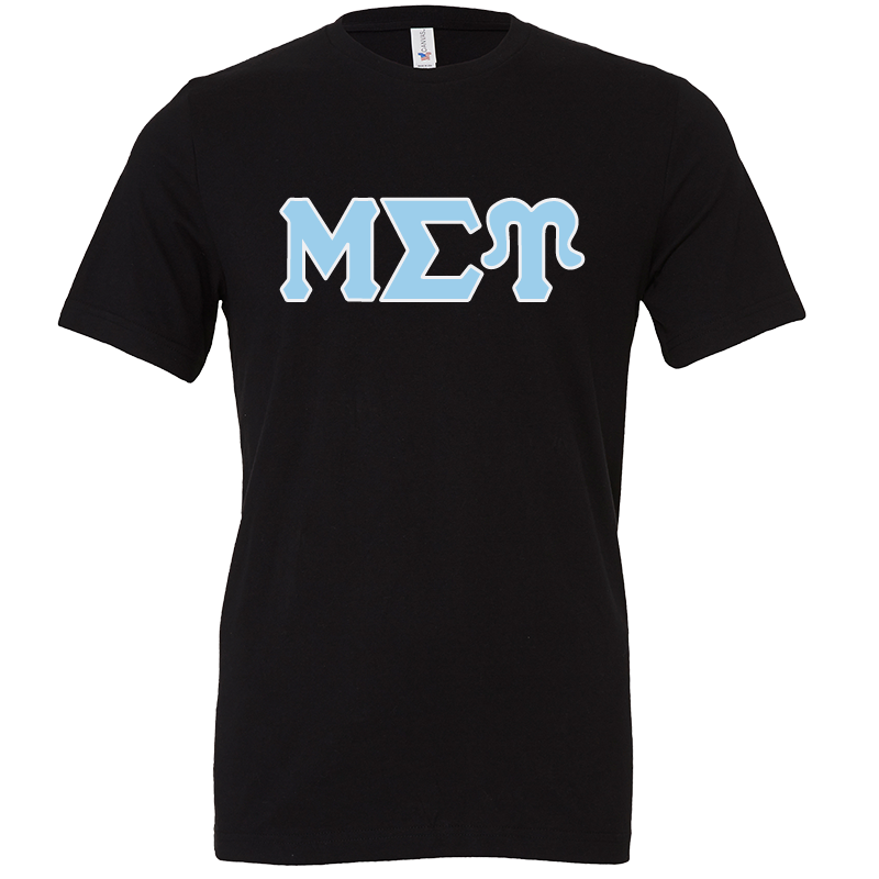 Mu Sigma Upsilon Lettered Short Sleeve T-Shirts