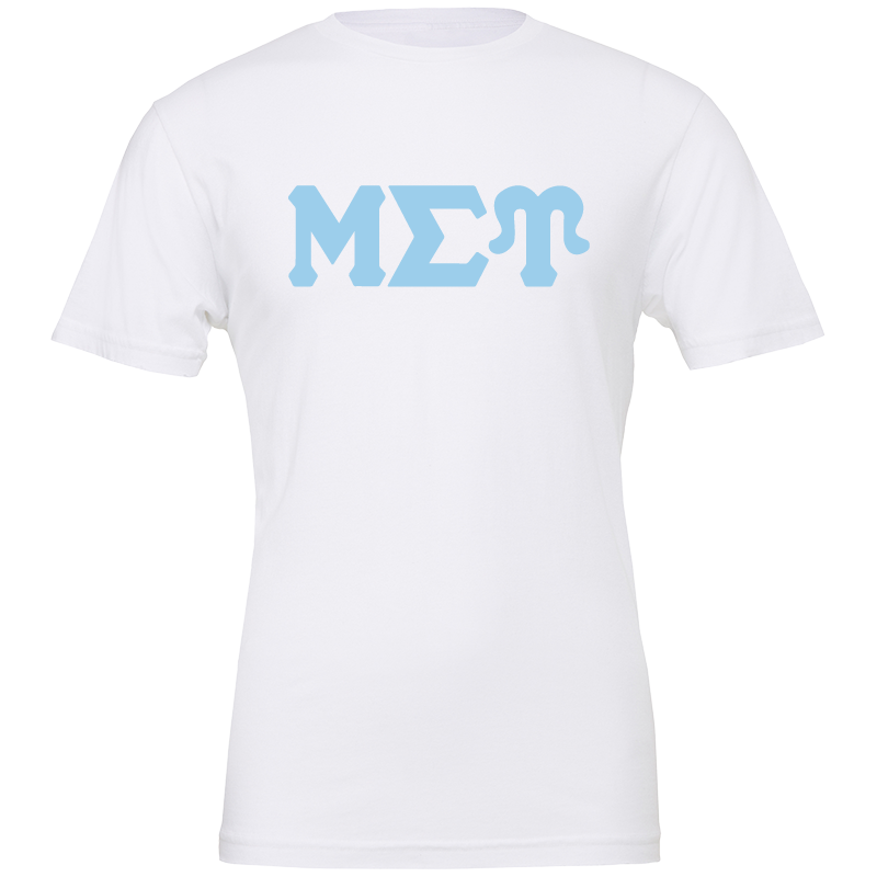 Mu Sigma Upsilon Lettered Short Sleeve T-Shirts