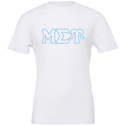 Mu Sigma Upsilon Lettered Short Sleeve T-Shirts