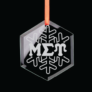 Mu Sigma Upsilon Hexagon Single-Snowflake Ornament