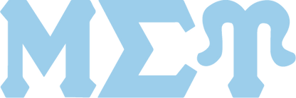 Blue Greek letter symbols on a white background