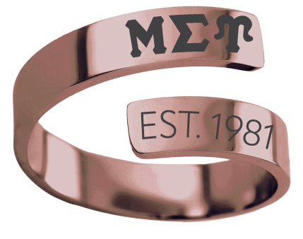 Mu Sigma Upsilon Year and Letters Rings