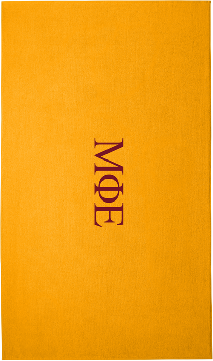 Mu Phi Epsilon Lettered Beach Towels