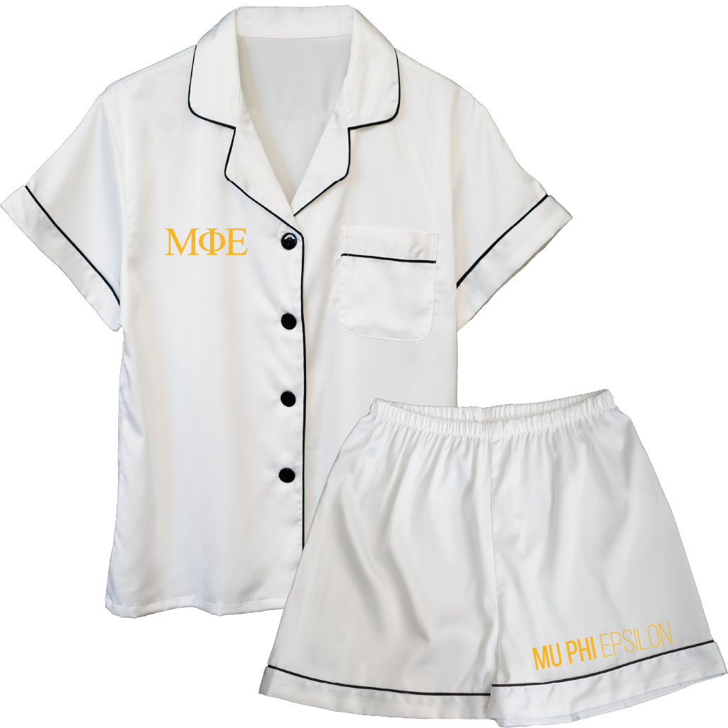 Mu Phi Epsilon Embroidered Ladies' Pajama Sets