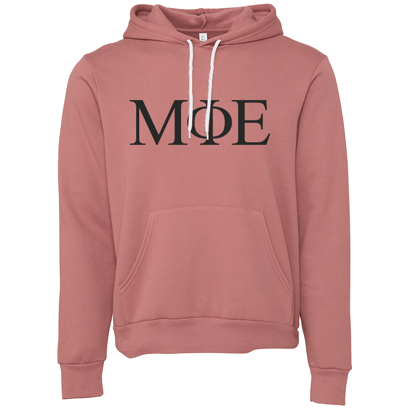 Mu Phi Epsilon Lettered Hooded Sweatshirts