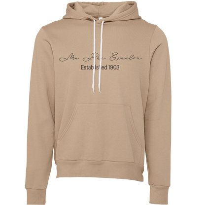 Mu Phi Epsilon Embroidered Scripted Name Hooded Sweatshirts