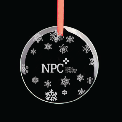 National Panhellenic Conference Round Multi-Snowflake Ornament