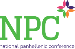 National Panhellenic Conference Full-Color Lettered Long Sleeve T-Shirts