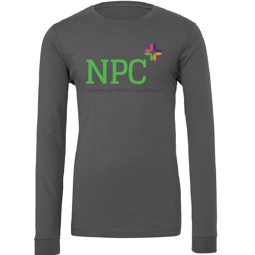 National Panhellenic Conference Full-Color Lettered Long Sleeve T-Shirts