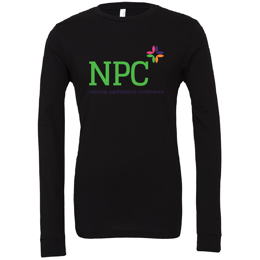 National Panhellenic Conference Full-Color Lettered Long Sleeve T-Shirts