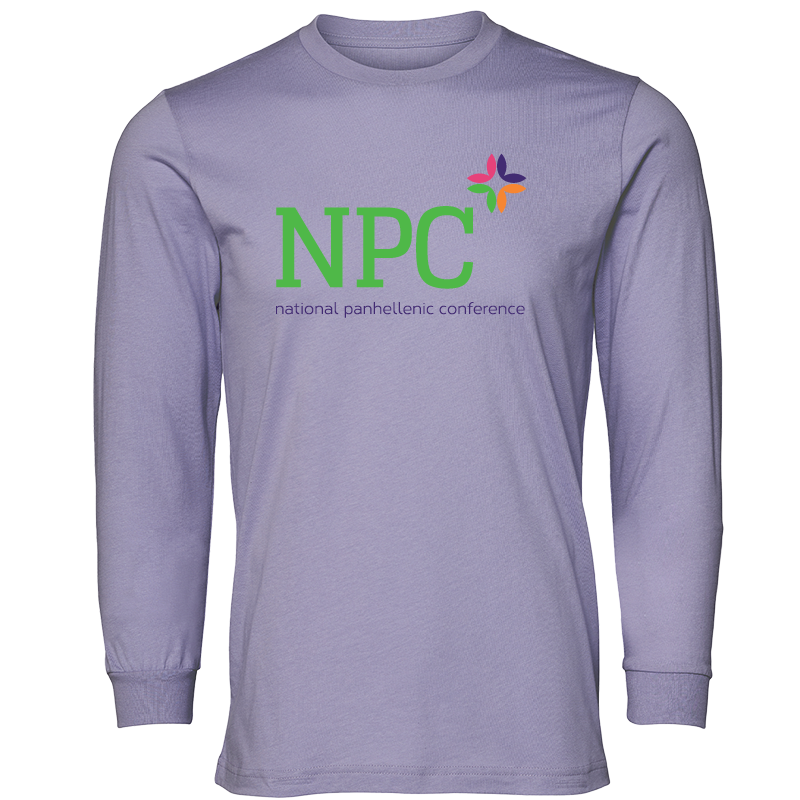 National Panhellenic Conference Full-Color Lettered Long Sleeve T-Shirts