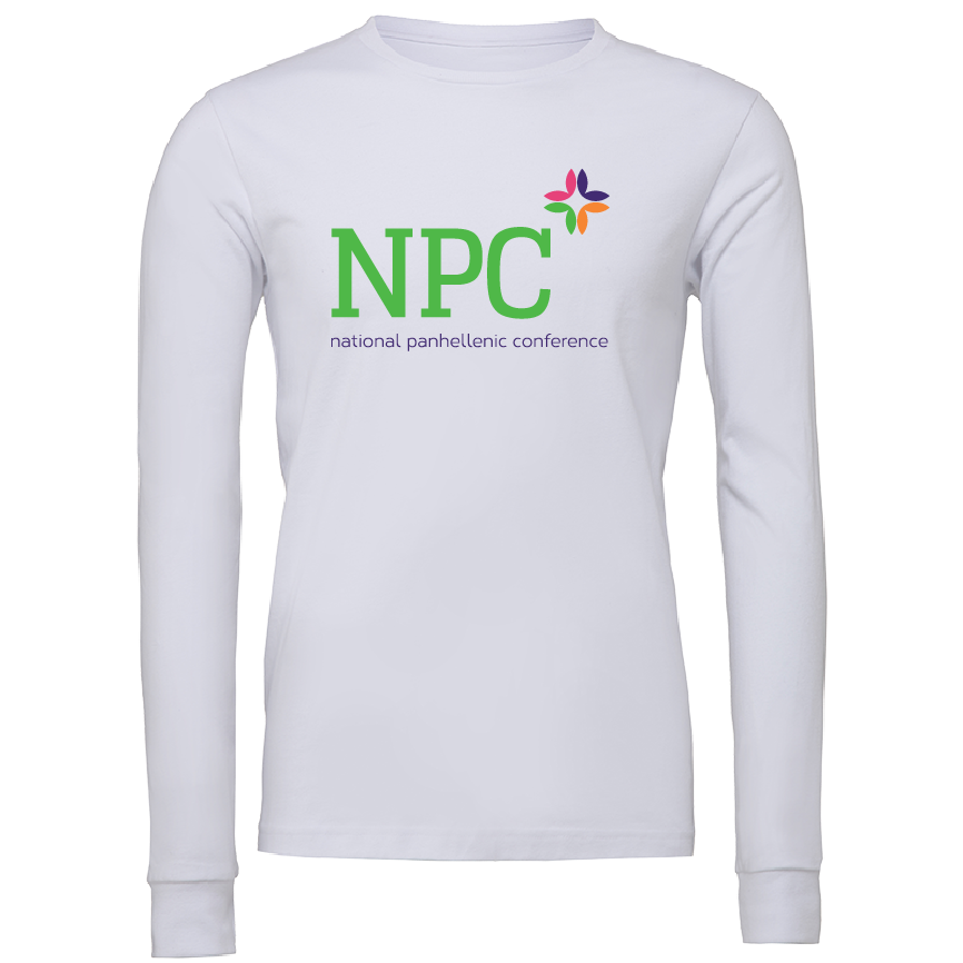 National Panhellenic Conference Full-Color Lettered Long Sleeve T-Shirts