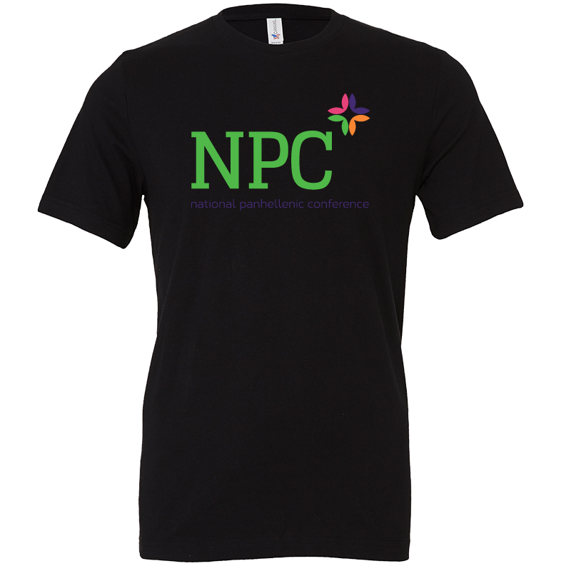 National Panhellenic Conference Full-Color Lettered Short Sleeve T-Shirts