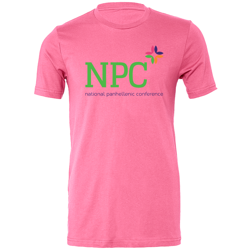 National Panhellenic Conference Full-Color Lettered Short Sleeve T-Shirts