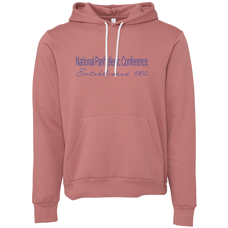 National Panhellenic Conference Embroidered Printed Name Hooded Sweatshirts
