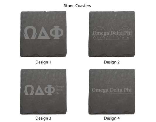 Omega Delta Phi Stone Coasters - 4-Pack