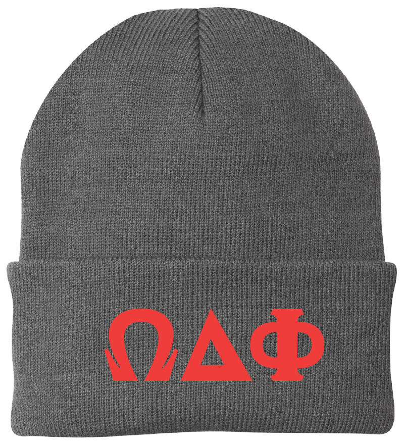 Omega Delta Phi Lettered Beanies