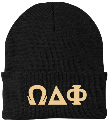 Omega Delta Phi Lettered Beanies